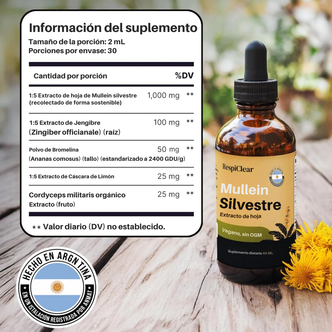 Nuevas gotas de Mullein de máxima potencia para fumadores | RespiClear