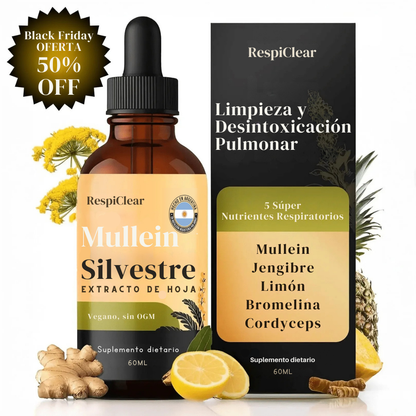 Nuevas gotas de Mullein de máxima potencia para fumadores | RespiClear