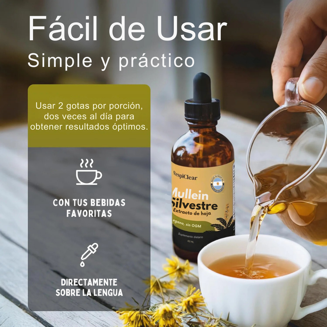 Nuevas gotas de Mullein de máxima potencia para fumadores | RespiClear