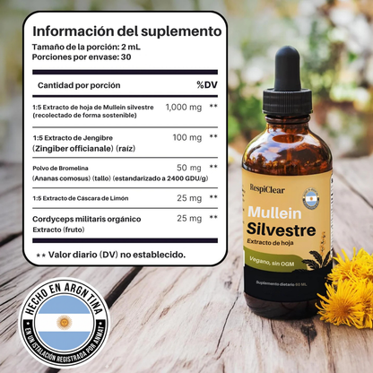 Nuevas gotas de Mullein de máxima potencia para fumadores | RespiClear